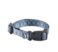 Collare in nylon blu resistente stampa in stile giapponese modello Geisha cane C