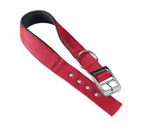 COLLARE IN NYLON c20/43 IMBOTTITO PER CANE - COLORE ROSSO.