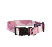 Collare in nylon rosa resistente modello Camouflage per cani Croci