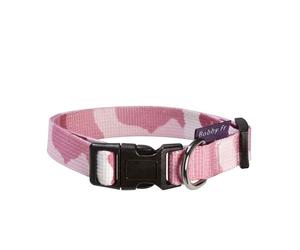 Collare in nylon rosa resistente modello Camouflage per cani Croci