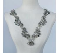 Collare In Pizzo Con Strass Per Abito Da Sposa