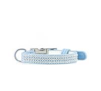 Collare in similpelle con fibbia in metallo Paris con strass per cani Record