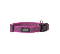Collare K9 serie Color & Grey, 25 mm x 39-65 cm, rosa-grigio