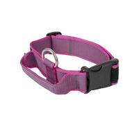 Collare K9 serie Color & Grey con manico richiudibile, 40 mm x 38-53 cm, rosa-grigio