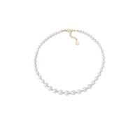 Collare MAJORICA Perla Bianca Argento 1 Legge 6/10mm 43cm Placcato Donna