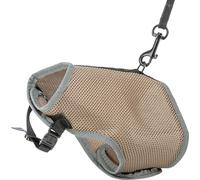 Collare morbido con guinzaglio taupe