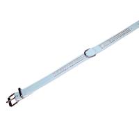 Collare Nobby "Crystal" a tre file 52 cm (38-46 cm), 22/24 mm azzurro chiaro / bianco