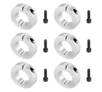 Collare per Albero, 6 pezzi Albero Fascetta 20mm, anelli di regolazione albero in acciaio anello di limitazione con spinotto filettato, Anelli di Sicurezza Collare di Arresto per assali di carriole