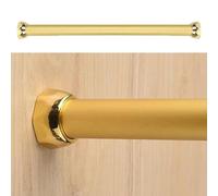 Collare per albero a doppia fessura, Set di aste for armadio in oro con flange e viti 50-170 cm(60cm/2ft)