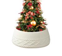 Collare Per Albero Di Natale - Bianco Crema Alternativa Copriradice Stile Rustico Country,Decorazioni Stagionali Rustiche Per Soggiorno Camera Da Letto Ingresso Ufficio