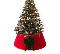 Collare per albero di Natale, decorazione con nodo a fiocco, gonna riutilizzabile per albero di Natale, layout interattivo pieghevole, disposizione dettagliata della gonna, concetto espressivo di