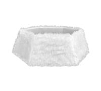 Collare per albero di Natale - Gonna per albero di Natale | Colletto bianco pieghevole in morbido peluche, orlo esagonale della gonna in stile bohémien, copertura della base del supporto della gonnaa