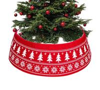 Collare per albero di Natale, regolabile, lavorato a maglia, copertura per albero di Natale, rustico, per interni ed esterni, ristorante, hotel, appartamento