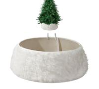 Collare per albero di Natale | Supporto per albero di Natale bianco artificiale | Decorazioni natalizie | Per esterni tavolo casa di campagna riunione festa centro centro casa giardino e ufficio