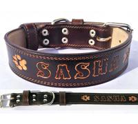 COLLARE PER CANE IN VERO CUOIO DI TORO PERSONALIZZATO REALIZZATO TUTTO A MANO