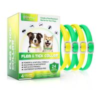 Collare per cani 4 pezzi dog flea collar regolabile e impermeabile sicuro e