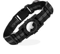 Collare per cani Airtag imbottito compatibile con tablet, collare per animali domestici in nylon resistente con supporto AirTag integrato co