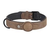 Collare per cani cane Airtag in Pelle Regolabile con Air Tag Morbido Imbottito