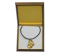 Collare Per Cani - Collana Placcata Oro Con Un Cane In Una Scatola Art Dog DE