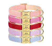 Collare Per Cani Con Incisione Personalizzata, Collare Personalizzato Per Animali Domestici Con Fibbia In Metallo Con Nome E Numero Di Telefono, Regolabile, Per Razze Piccole, Medie E Grandi