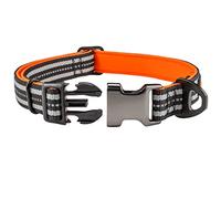 Collare per cani di piccola taglia, resistente, riflettente, regolabile, imbottito, con anello a V in alluminio, sicurezza per cani