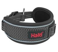 Collare per cani Halti Anatomia | Taglia S, Grigio | Design ampio consigliato per la distribuzione della pressione, Regolabile e Imbottito, Guinzaglio e Pettorina coordinati