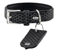 Collare Per Cani Hunter Hella Reflect Nero, Diverse Taglie, NUOVO