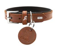Collare Per Cani Hunter Larvik Cognac/Nero, Diverse Taglie, NUOVO