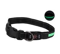 Collare per Cani Illuminato, Collare per Cani a LED Collare Luminoso per Cani con Strisce Riflettenti Collari per Cani Illuminati Collare per Cani Ricaricabile Che Si Illumina Al