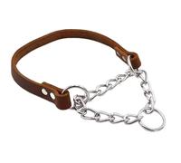 Collare per cani in pelle con design a martingale, in vera pelle, morbido, resistente e durevole, perfetto per l'addestramento e le passeggi