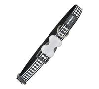 Collare per Cani Red Dingo Riflettente Ossatura Nero [1,2 x 20-32 cm]