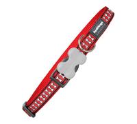 Collare per Cani Red Dingo Riflettente Ossatura Rosso [1,2 x 20-32 cm]