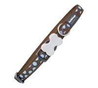 Collare per Cani Red Dingo Style Azzurro Pois [1,2 x 20-32 cm]