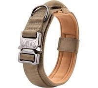 Collare per Cani Tattico Militare Regolabile Collare per Cani in Nylon Resistente con Maniglia di Controllo E Collare per Cani con Fibbia in Metallo per Impieghi gra, A, M Neck 37-45cm