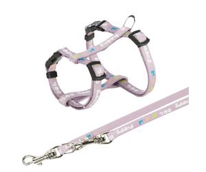 Collare per cuccioli junior con guinzaglio 27-45 cm/10 mm lilla