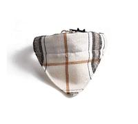Collare per gatti di lusso con papillon e campanello, fibbia a sgancio rapido sicuro, collare per gatti ZACAL (bandana in stile tartan bianco)