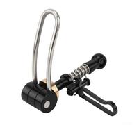 Collare per sella bici leggero per Brompton e per bici pieghevole 3sixty, morsetto a sgancio rapido in alluminio argentato da 31,8 mm con leva pieghevole (nero)
