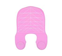 Collare per tagliare i capelli, collare impermeabile in silicone per tinture per capelli, con linee guida per il taglio angolare e dritto, tappetino per parrucchieri e barbieri (rosa)