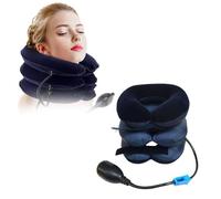 Collare Per Trazione Cervicale,Dispositivo Di Trazione Cervicale,Collare Cervicale Gonfiabile,Cuscino Di Trazione Cervicale Gonfiabile,Per Alleviare La Nuca,Blu