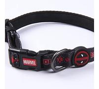 Collare Premium per Cani Deadpool - Colore Nero e Rosso - Taglia XXS-XS - Chiusura rapida a scatto - Dettagli 3D - Collare per cani realizzato in poliestere - Prodotto originale progettato in Spagna