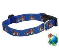 Collare Regolabile Per Cavalier King Charles Medio 10-16" Blu