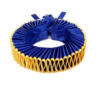 Collare rinascimentale da donna, accessorio elisabettiano vittoriano con volant, accessorio per costume gotico per cosplay e feste di Halloween, Blu-giallo, 1 Count (Pack of 1)
