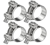Collare Stringitubo a Bullone in Acciaio Inox 4 Pezzi Fascette Stringitubo Fascette Metalliche Fascetta Stringitubo Morsetto Stringitubo Campo di Serraggio 48-51mm Morsetti per Tubature Tubo Auto