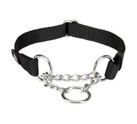 Collare Trixie Premium semistrangolo - nero - Tg. M-L: circonferenza 35-50 cm x H 2 cm