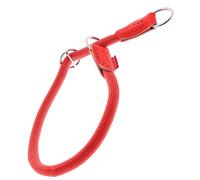 Collare tubolare a strozzo in corda tondo con finiture in pelle Ferribiella