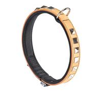 Collare vera pelle beige cane cani borchie Ferplast GIOTTO LUXOR BEIGE C