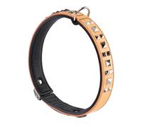 Collare vera pelle beige cane cani borchie Ferplast GIOTTO LUXOR BEIGE C