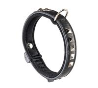 Collare vera pelle GIOTTO LUXOR BLACK C nero cane cani borchie Ferplast