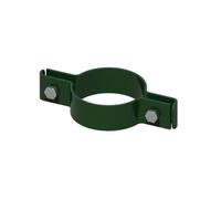 Collare VERDE doppio con bulloni per palo tondo recinzioni pannelli - Kit 12 Pz