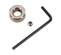 Collari di arresto di profondità per punte da trapano per utensili per la lavorazione del legno, limite in acciaio al carbonio per anello con vite di fissaggio, confezione da 2 compatibili con punte